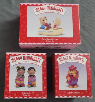 Hallmark Miniatures 90s Cupid Cameron Sweetheart Cruise Penda Valentine Lot of 3