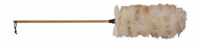 1 Stück Staubwedel echte Lammwolle Holzgriff Lammfell Staubwischer Länge: 70 cm