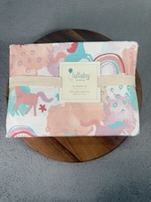 Lullaby Bedding Unicorn Printed Duvet Set Pink Full/Queen