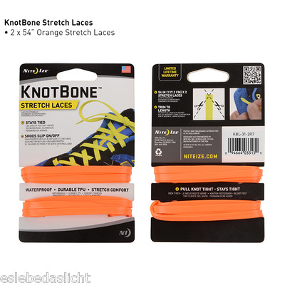 NITEIZE KnotBone Stretch Laces  orange Schnürsenkel elastisch