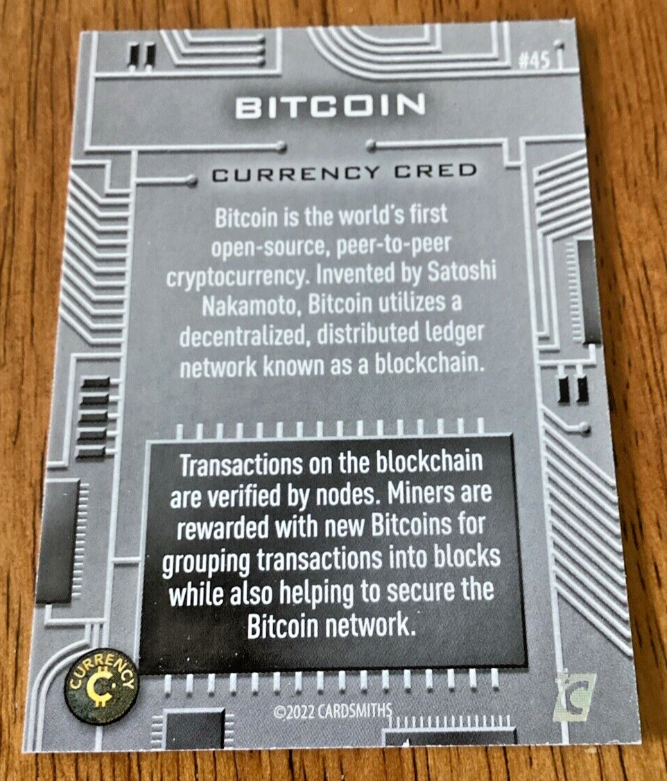 2022 Cardsmiths Currency Series 1 #45 Bitcoin | eBay