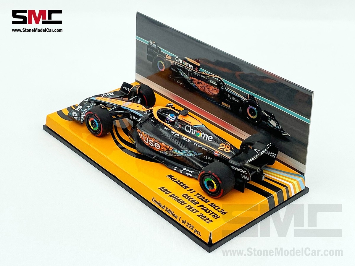 Mclaren F1 MCL36 #28 Oscar Piastri Abu Dhabi 2022 Test Livery 1:43