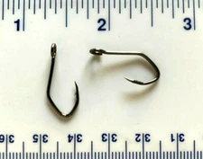 100 Matzuo 150010 Black Chrome Sickle Siwash Open Eye fish hooks size 8