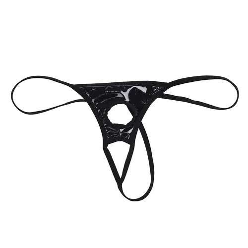 UK Mens Wetlook Latex Leather Boxer Shorts Open Penis Hole Briefs Underwear - Picture 30 of 45