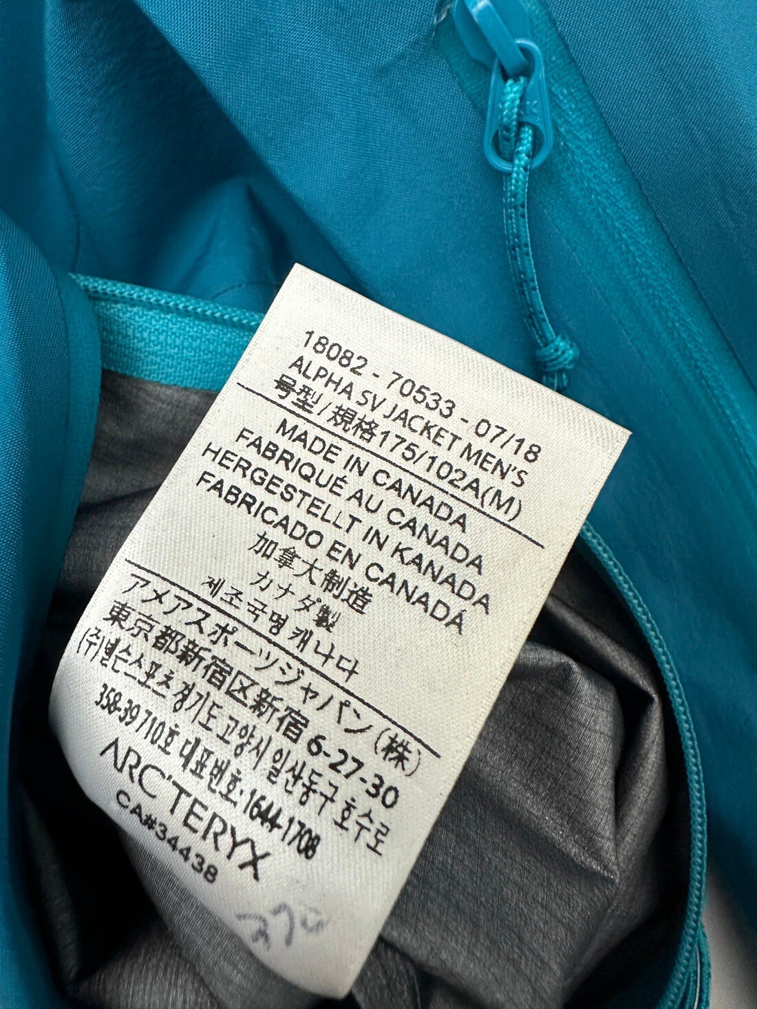 ARC'TERYX Arc’teryx Alpha SV Giacca Blu Uomo M Medium Gore Tex Pro