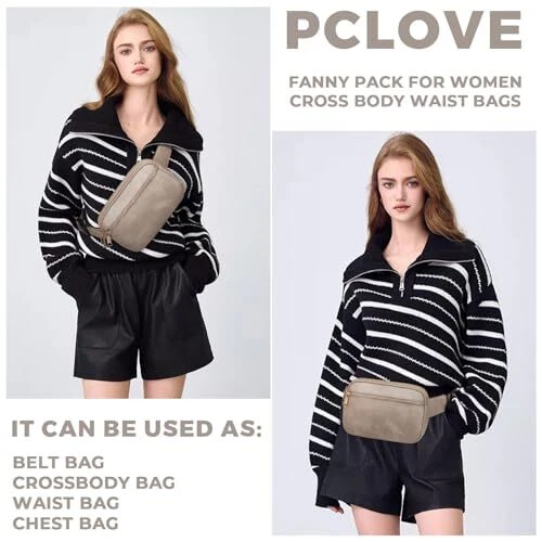 Belt Bag for Women Crossbody Bags for Women Trendy Chest Bag for Men F-Grey Belt Bag for Women Crossbody Bags for Women Trendy Chest Bag for Men F-Grey