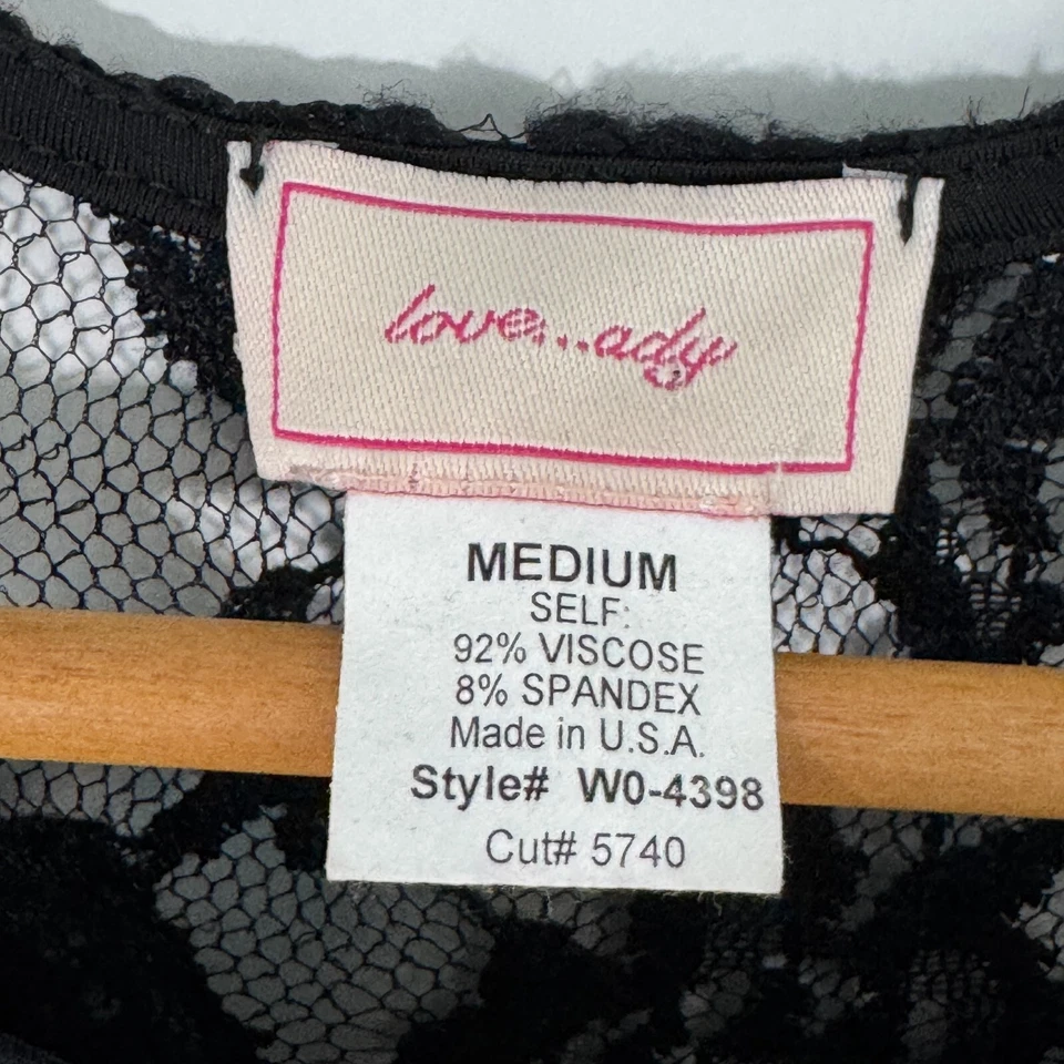 Mini vestido Love…ady feminino tamanho médio preto sem mangas renda bainha traseira - Imagem 3 de 4