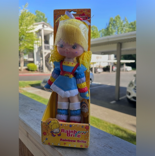 Peluche Rainbow Brite Coussin 70cm Toy Play Hallmark 2003 Neuve