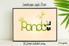 PANDA FUN A4 PICTURE PRINT POSTER WALL ART HOME DECOR UNFRAMED NEW GIFT