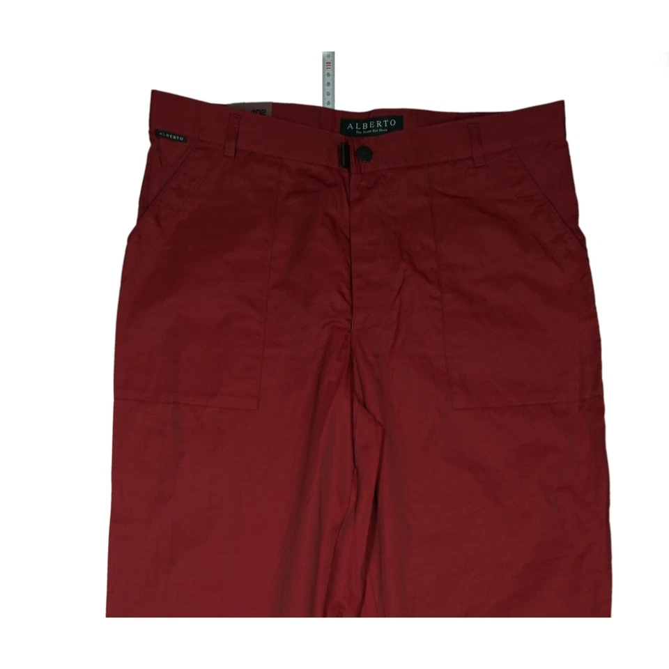 Pantalón ligero de verano Alberto Clint para hombre senderismo trekking 102 W34 L36 rojo vino Foto 2 de 4