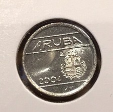 Netherlands Aruba 5 cents 2004 Line Shapes KM#1 Steel UNC B224