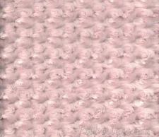 PINK Rosebud Minky soft cuddle fabric by the yard