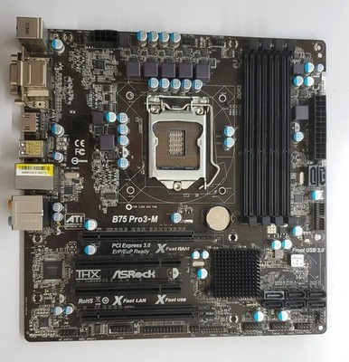Mainboard AsRock B75 Pro3-M Sockel 1155 mATX PCIe DDR3 Intel i3/i5/i7 #B05