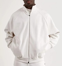  90...Adidas ONE size L Oversized Fleece Track Jacket Cloud White. HN9271
