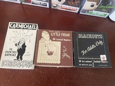 Lot Of About 55 Vintage Cocktail Napkins With Box Carmichael Little Friar
