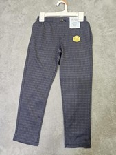 Brand New Cat Jack Boys Tapered Stretch Dress Pants Drawstring Navy Size 5