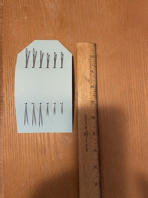 Set Of 6 Sewing Needles Not Used. Size varies 4  - 6 