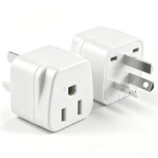 New Zealand Power Adapter,US to Australia Plug Adapter, 2 Pack white