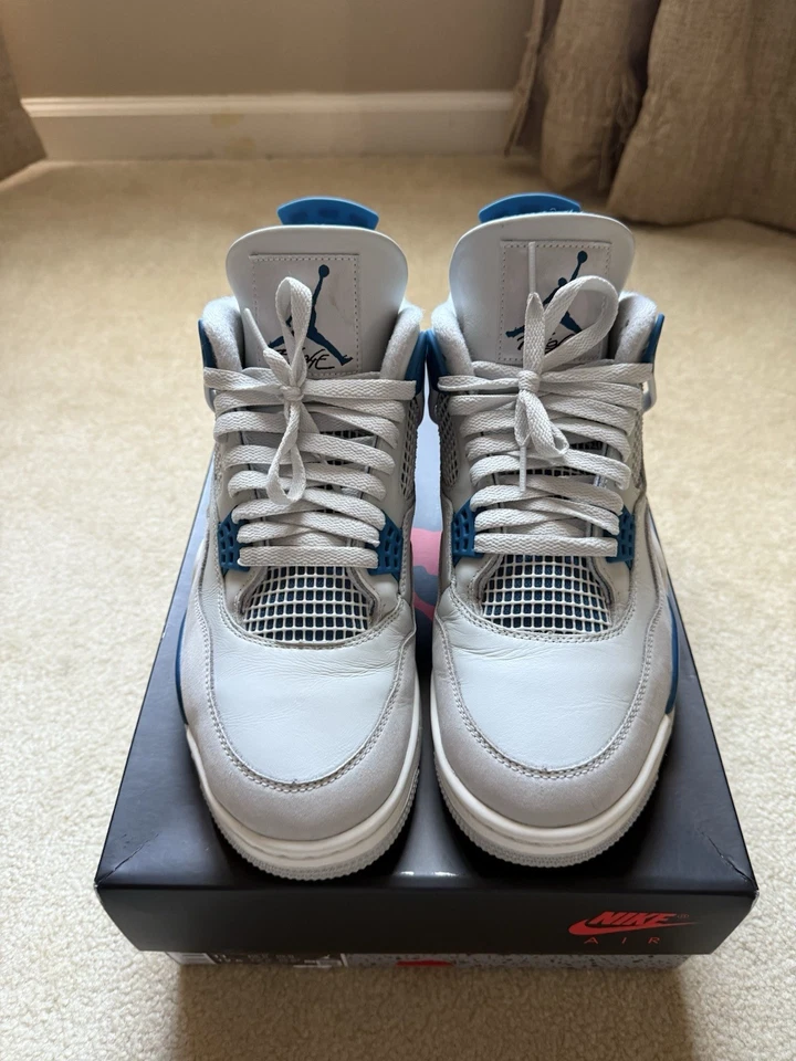 Zapatillas Hombre Air Jordan 4 Retro Talla 11 Azul Militar 2024, FV5029 141 Foto 3 de 4