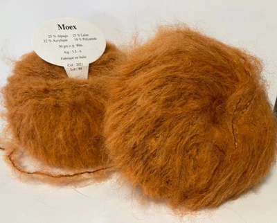 lot 10 pelotes de laine ALPAGA orange/ fabriqué en Italie - Photo 1/3