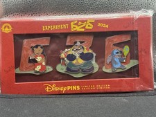 Disney 2024 Stitch 626 Día 3-Pin Box Set LE 1700 Lilo Jumba NUEVO EN CAJA