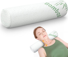 1 Pcs 18 X 4 Inches Cervical Neck Roll Memory Foam Pillow Cylinder Bolster Pillo