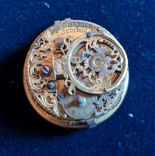 Seltenes Uhrwerk Spindeltaschenuhr verge pocket watch Kriedel Budissin num 1740