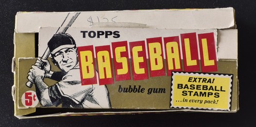 1961 Topps Baseball Empty 5 Cent Wax Pack Retail Display Box