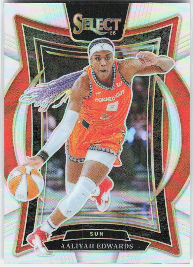 2025 Panini Select WNBA #32 Aaliyah Edwards Silver Prizms Connecticut Sun