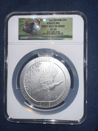 2015 5oz Silver 25c Kisatchie NGC MS69 DPL