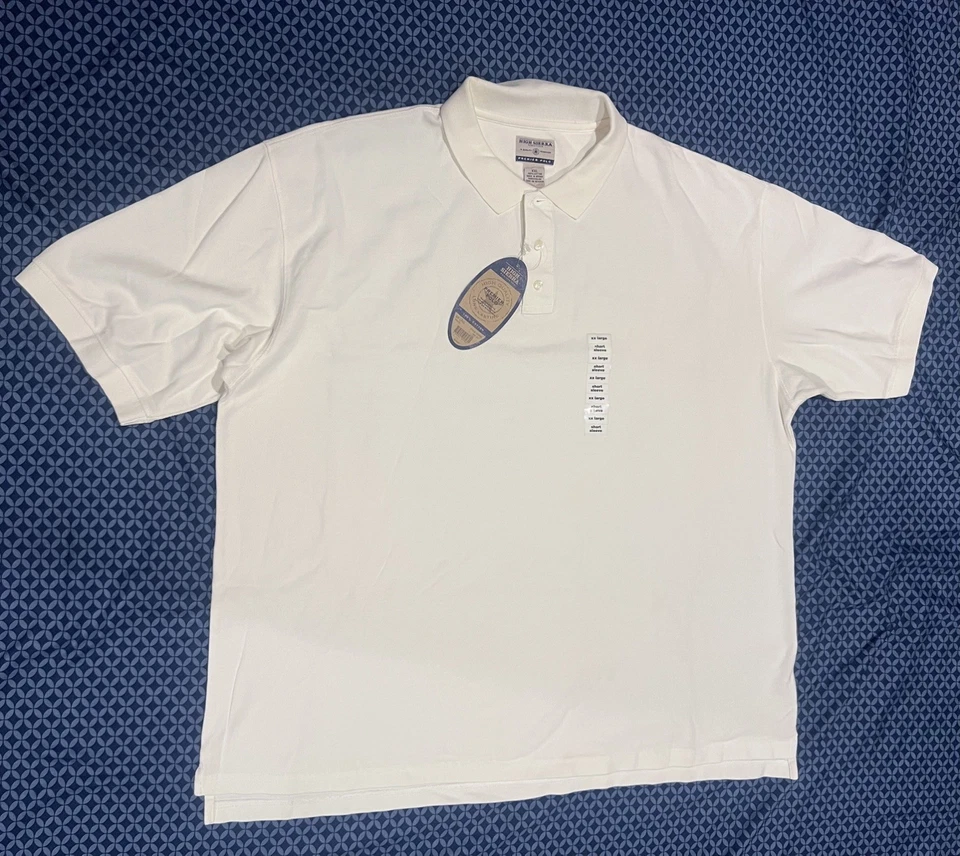 Camisa polo de golfe XXL High Sierra Premier algodão manga curta branca  - Imagem 2 de 4