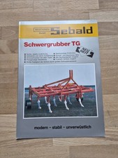 Orig. Schlepper Prospekt Sebald Schwergrubber TG Traktor Deutz  Fendt IHC Eicher