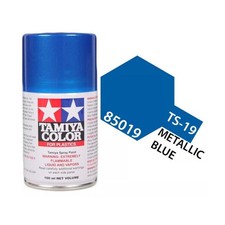 Tamiya TS-19 Metallic Blue Lacquer Spray Paint, 100ml 85019 