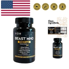 Extreme Energy Pills | 400mg Caffeine | 600mg Ashwagandha | 200mg Lions Mane ...