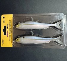 Hawg Hunter X Baitsanity / Finesse Minnow Swimbait / 5”/ 5/8oz. Threadfin Shad