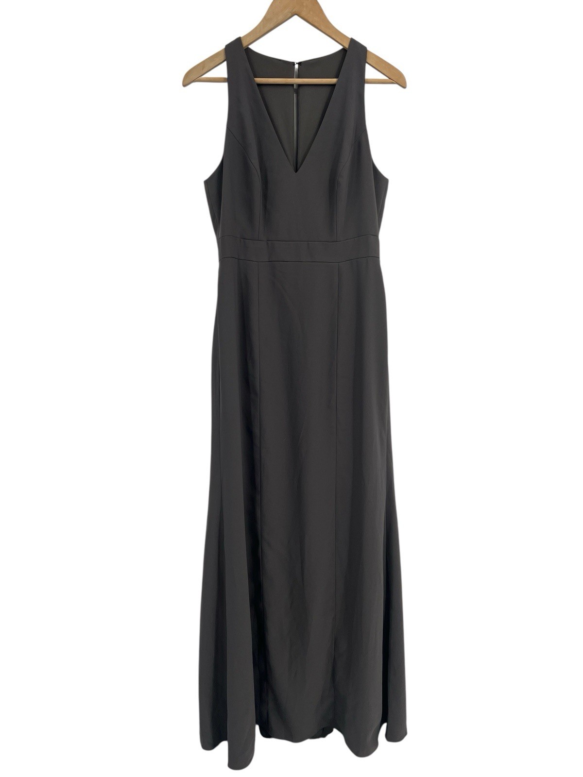 After Six Grey Caviar V-neck Sleeveless Gown 6R Formal Wedding Guest