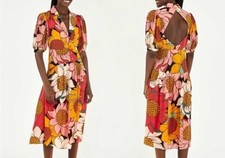 BRAND NEW NWT Farm Rio Colorful Sunflowers Midi Dress Women’s XL  Open Back