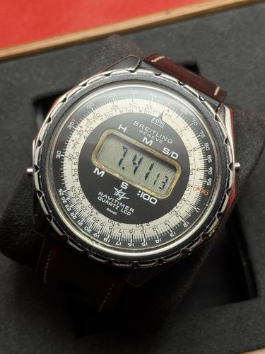 Vintage Breitling Navitimer Chronograph Quarz LCD digital display 9416 Mai 1977 - Bild 3 von 15