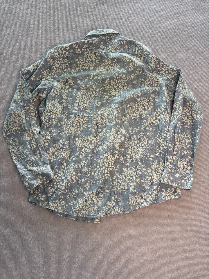 Camisa Rodd & Gunn Para Hombre L Azul Blanco Floral Tejida en Europa Calce Deportivo Abotonada Foto 2 de 4