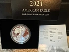 PROOF 2021-S Type 2 Silver Eagle in MINT Box w/COA FREE SHIP
