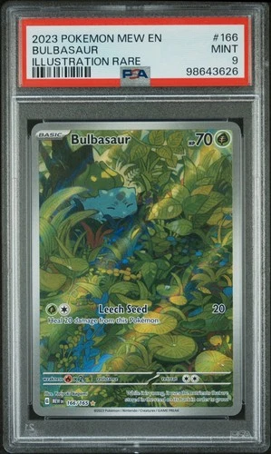 2023 Pokemon SV:151  Illustration Rare Bulbasaur 166/165 PSA 9