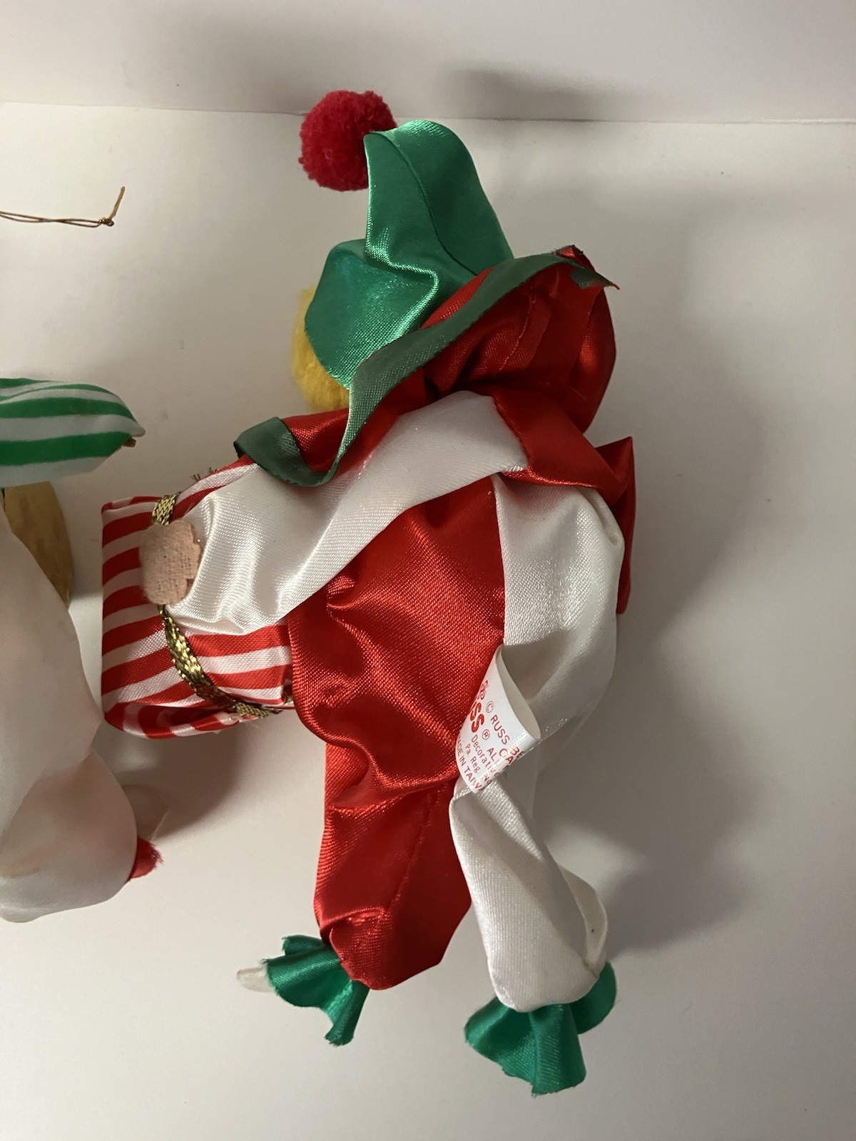 Vintage Russ Berrie Co Circus Clown Christmas Ornaments Lot of 5 EXCELLENT