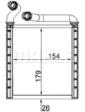 Heizung Kühlrippen gelötet AH 223 000S MAHLE für VW SKODA