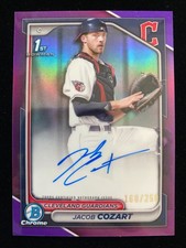 2024 Bowman Chrome Draft JACOB COZART 1st Rookie PURPLE REFRACTOR AUTO #/250 RC