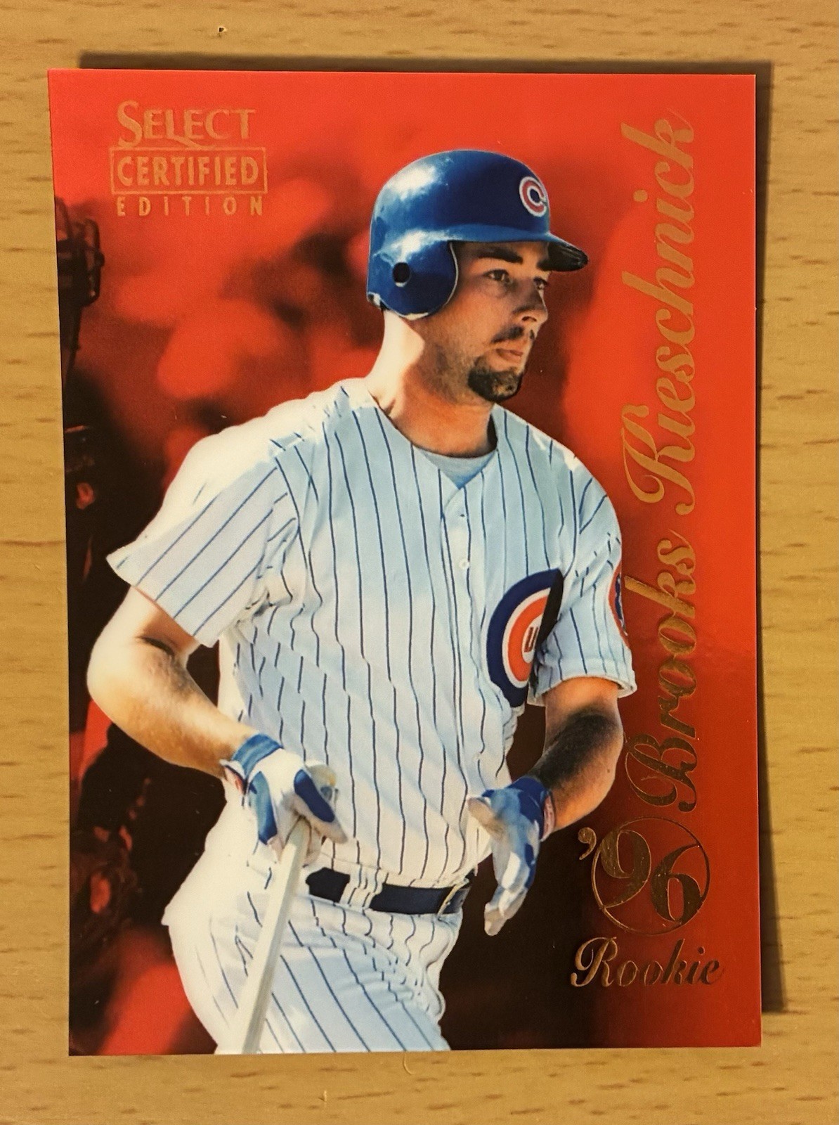 1996 SELECT CERTIFIED BASEBALL CERTIFIED RED BROOKS KIESCHNICK #114 CUBS 2
