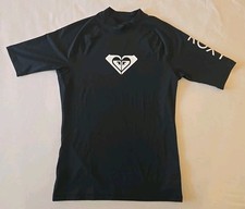 Roxy Women's Mid-Sleeve Rashguard Solid Black Size Large