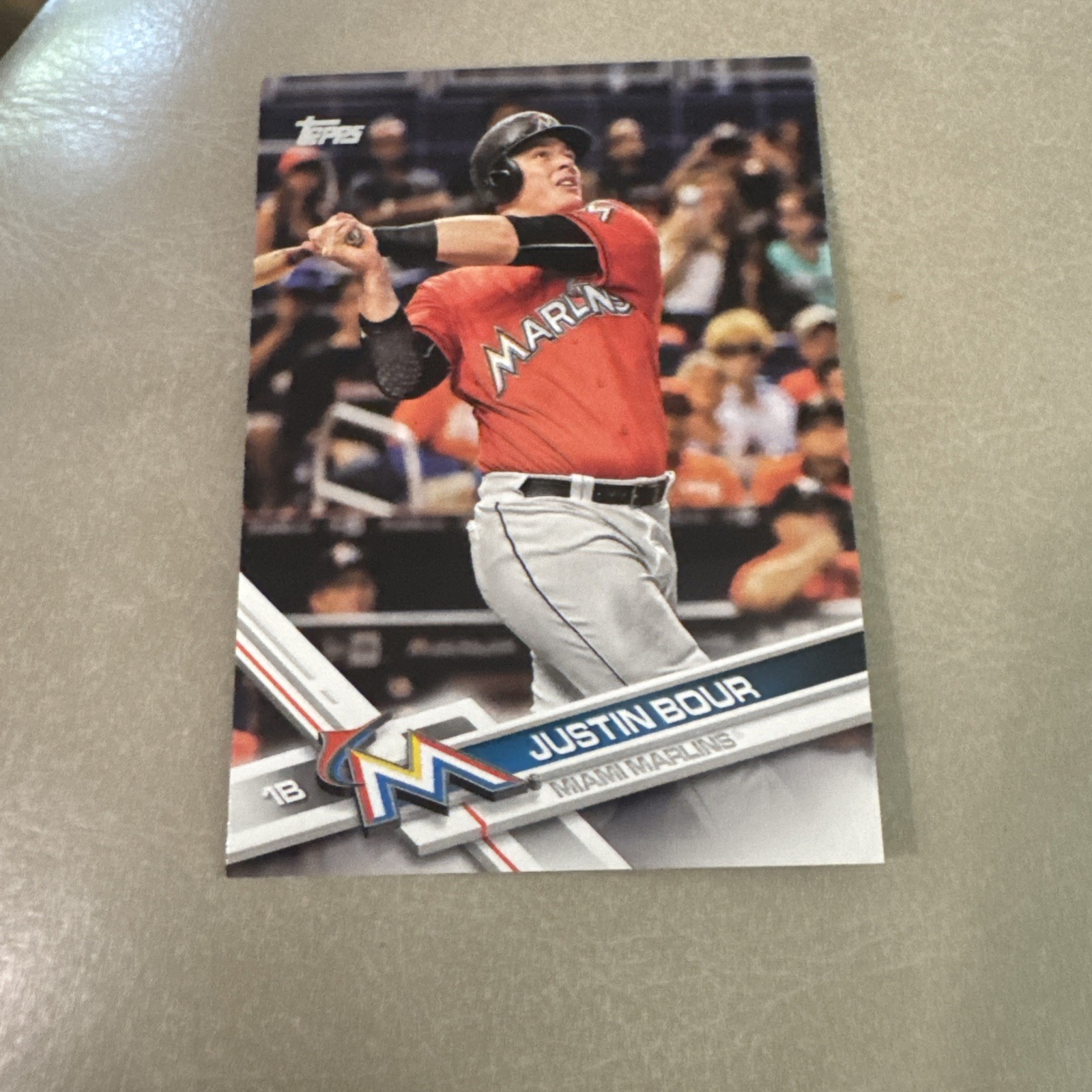 2017 Topps Justin Bour #594 Miami Marlins NM