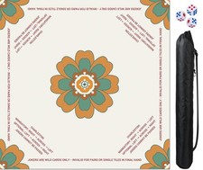 Mahjong Mat for Table with Rules Rubber Anti Slip Noise Reduction Table Mat C...