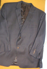 EUC DESIGNER LAUREN RALPH LAUREN 2 BUTTON 100 WOOL DARK GRAY SUIT JACKET 50R