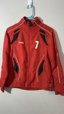 Jako Mens Orange Black Full Zip Long Sleeve Activewear Pullover Size XS EU Small